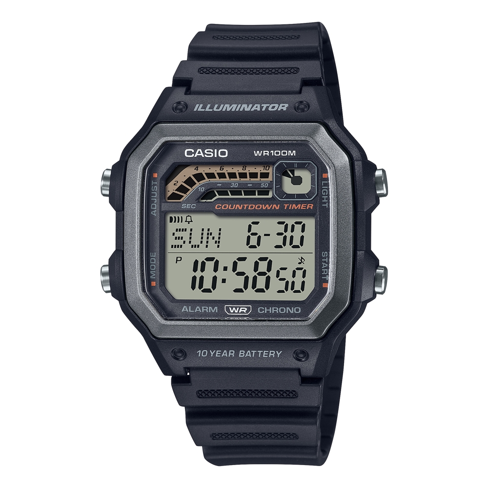 카시오 남자 스포츠 전자시계 군인 군대 군용 학생 손목시계 WS-1600H-1A