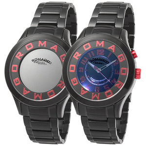 로마고 어트랙션 RM015-0162SS-BKRD 남여공용 손목시계 (오토라이트)